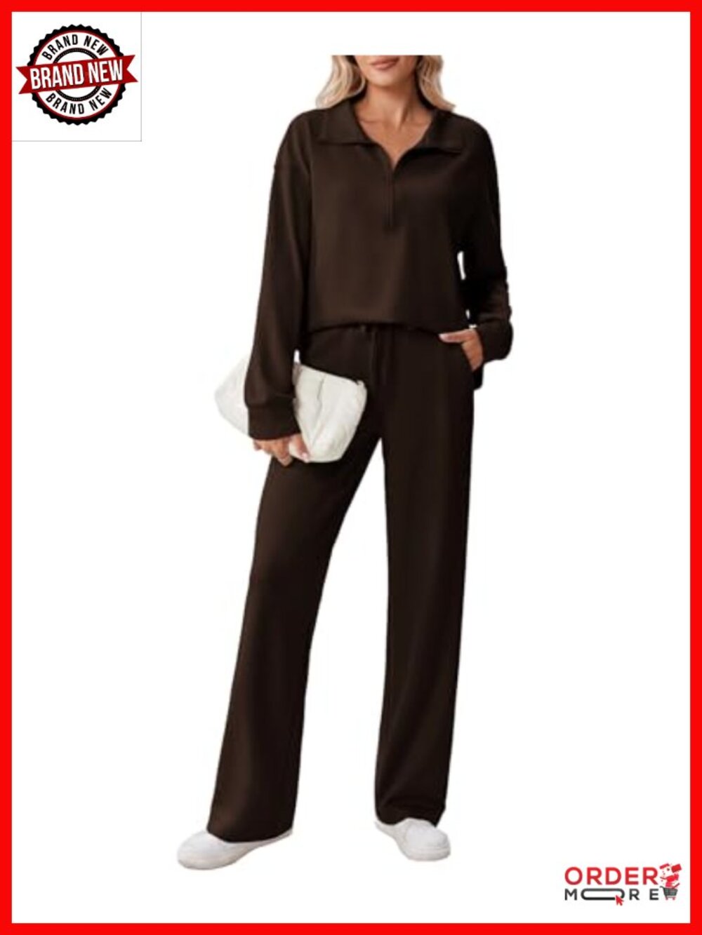 2 Piece Sweatsuit Set Half Zip Tracksuit Jogger Set